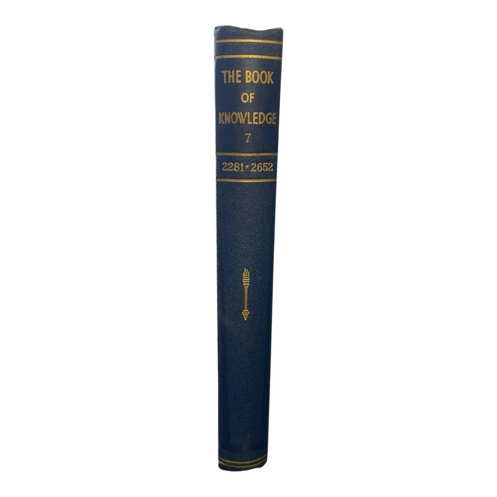 The Book of Knowledge Volume 7 Encyclopedia Vintage 1934 Blue Hardcover Grolier